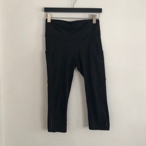 Lululemon black fast and free crop legging